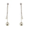 Boucles d'oreilles Salvini - Boucles d’oreilles pendantes en or blanc 18 ct, perles et diamants 58 Facettes 30516