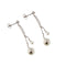 Boucles d'oreilles Salvini - Boucles d’oreilles pendantes en or blanc 18 ct, perles et diamants 58 Facettes 30516