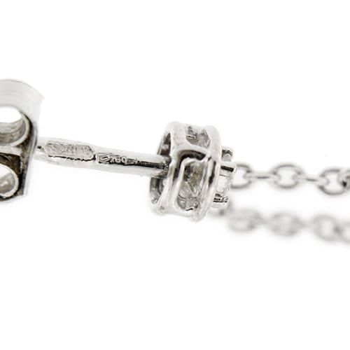 Boucles d'oreilles Salvini - Boucles d’oreilles pendantes en or blanc 18 ct, perles et diamants 58 Facettes 30516