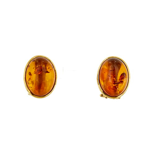 Boucles d'oreilles Boucles d’oreilles - Puces en or jaune 18 ct avec ambre 58 Facettes 38578