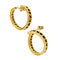 Boucles d'oreilles Boucles d’oreilles créoles ouvertes en or jaune 18 ct et diamants 58 Facettes 36761