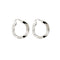 Boucles d'oreilles Boucles d’oreilles créoles ondulées en or blanc 18 ct 58 Facettes 22479