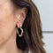 Boucles d'oreilles Boucles d’oreilles créoles ondulées en or blanc 18 ct 58 Facettes 22479