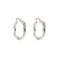 Boucles d'oreilles Boucles d’oreilles créoles ondulées en or blanc 18 ct 58 Facettes 22479