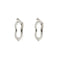 Boucles d'oreilles Boucles d’oreilles créoles ondulées en or blanc 18 ct 58 Facettes 22479