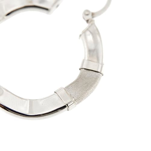 Boucles d'oreilles Boucles d’oreilles créoles ondulées en or blanc 18 ct 58 Facettes 22479