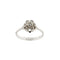 Bague 57 Bague solitaire fleur - Diamants 0,24 ct en or blanc 18 kt 58 Facettes 35652