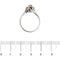 Bague 57 Bague solitaire fleur - Diamants 0,24 ct en or blanc 18 kt 58 Facettes 35652