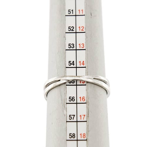 Bague 55 Mauboussin A la croisée des chemins - Bague double en or blanc 18 ct et diamants 58 Facettes 38611