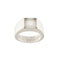 Bague 51 Cartier Tank - Bague chevalière en or blanc 18 ct avec pierre de lune 58 Facettes 36051