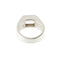 Bague 51 Cartier Tank - Bague chevalière en or blanc 18 ct avec pierre de lune 58 Facettes 36051