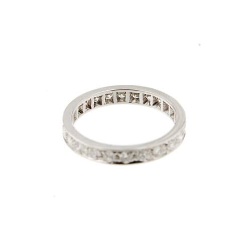 Bague 54 Bague éternité en or blanc 18 ct avec diamants 1,20 ct 58 Facettes 37862