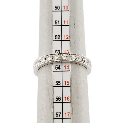 Bague 54 Bague éternité en or blanc 18 ct avec diamants 1,20 ct 58 Facettes 37862