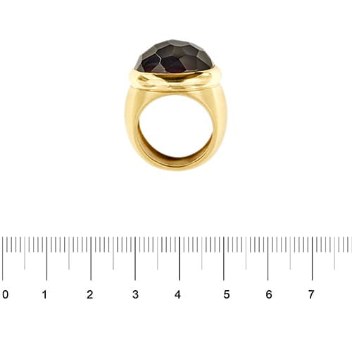 Bague Pomellato Iceberg - Bague jonc en or jaune 18 ct avec grenat 58 Facettes 36427