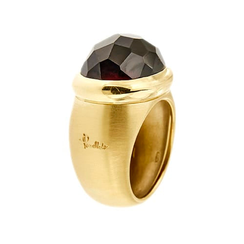 Bague Pomellato Iceberg - Bague jonc en or jaune 18 ct avec grenat 58 Facettes 36427