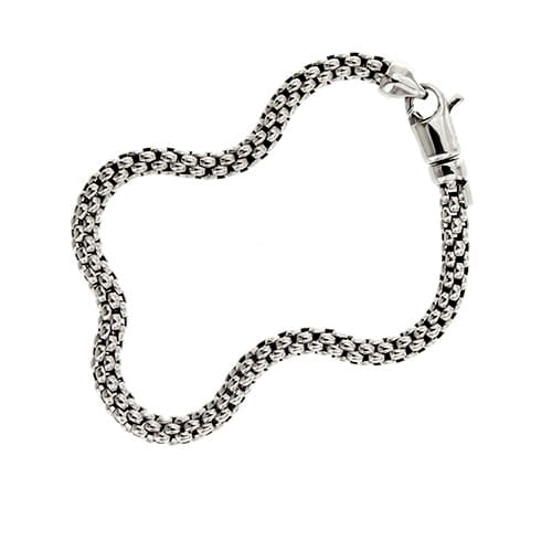 Bracelet Bracelet maille pop-corn en or blanc 18 ct 58 Facettes 28942
