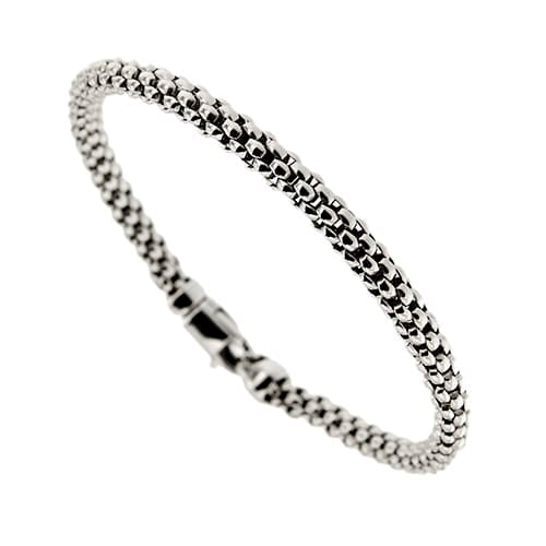 Bracelet Bracelet maille pop-corn en or blanc 18 ct 58 Facettes 28942