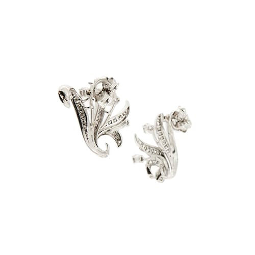 Boucles d'oreilles Boucles d’oreilles puces en or blanc 18 ct avec diamants (2,10 ct) 58 Facettes 38923