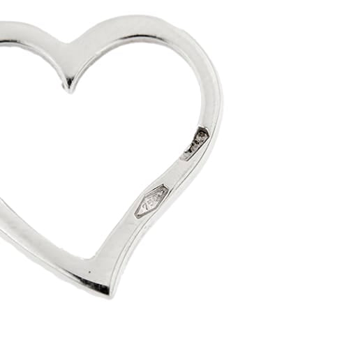 Collier Collier - Pendentif cœur en or blanc 18 ct et diamants 58 Facettes 35585