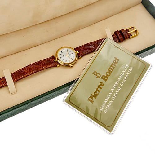 Montre Pierre Bonnet - Montre femme à quartz en or jaune 18 ct 58 Facettes 36748