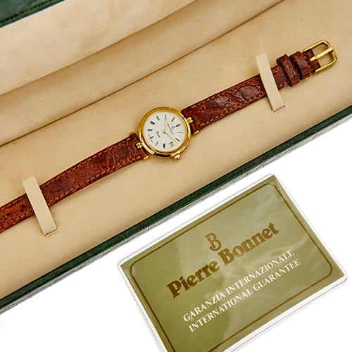 Montre Pierre Bonnet - Montre femme à quartz en or jaune 18 ct 58 Facettes 36748