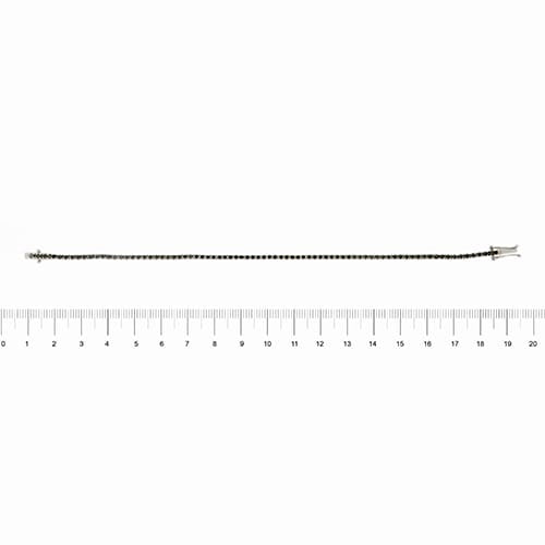 Bracelet Bracelet tennis - diamants noirs 1,58 ct en or blanc 18 ct 58 Facettes 34310