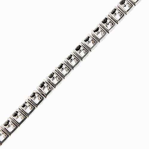 Bracelet Bracelet tennis - diamants noirs 1,58 ct en or blanc 18 ct 58 Facettes 34310