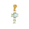 Pendentif Pendentif croix en or jaune 18 ct et topazes 58 Facettes 1885