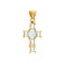 Pendentif Pendentif croix en or jaune 18 ct et topazes 58 Facettes 1885