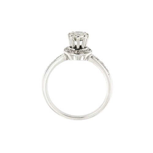 Bague Bague solitaire - Diamants 0,84 ct en or blanc 18 ct 58 Facettes 36977
