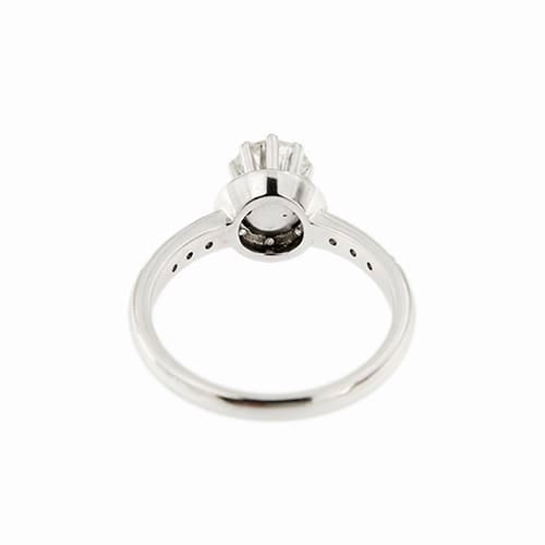 Bague Bague solitaire - Diamants 0,84 ct en or blanc 18 ct 58 Facettes 36977