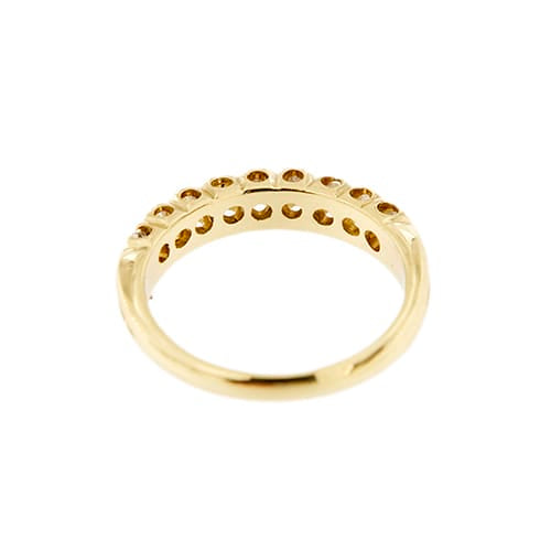 Bague 55 Bague rivière en or jaune 18 ct avec diamants 0,60 ct 58 Facettes 36983