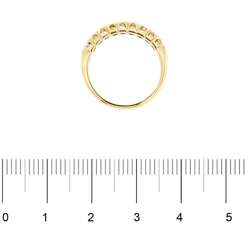 Bague 55 Bague rivière en or jaune 18 ct avec diamants 0,60 ct 58 Facettes 36983
