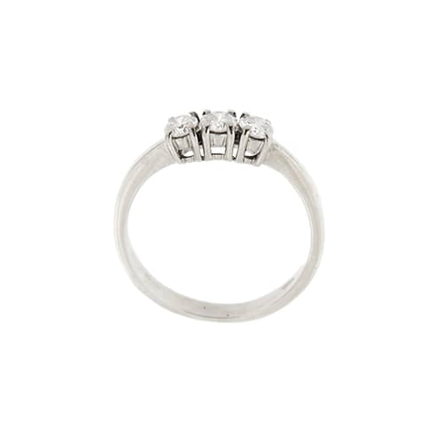 Bague 54 Bague trilogie - anneau en or blanc 18 ct et diamants 0,36 ct 58 Facettes 27536