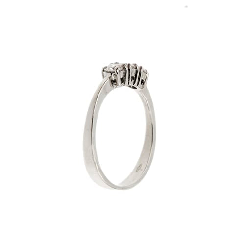 Bague 54 Bague trilogie - anneau en or blanc 18 ct et diamants 0,36 ct 58 Facettes 27536