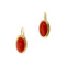 Boucles d'oreilles Boucles d’oreilles à monachella en or jaune 18 ct et corail 58 Facettes 36380