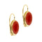 Boucles d'oreilles Boucles d’oreilles à monachella en or jaune 18 ct et corail 58 Facettes 36380