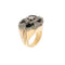 Bague Art déco - Bague en or rose et or blanc 18 ct avec diamants et onyx 58 Facettes 27855