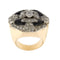 Bague Art déco - Bague en or rose et or blanc 18 ct avec diamants et onyx 58 Facettes 27855