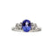 Bague Bague - Tanzanite et diamants en or blanc 18 ct 58 Facettes 38890