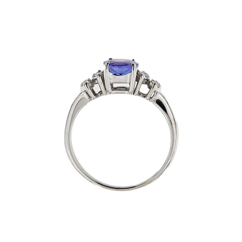 Bague Bague - Tanzanite et diamants en or blanc 18 ct 58 Facettes 38890