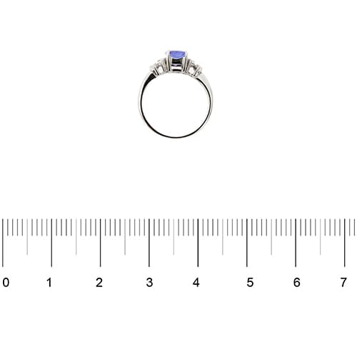 Bague Bague - Tanzanite et diamants en or blanc 18 ct 58 Facettes 38890
