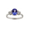 Bague Bague - Tanzanite et diamants en or blanc 18 ct 58 Facettes 38890