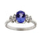 Bague Bague - Tanzanite et diamants en or blanc 18 ct 58 Facettes 38890