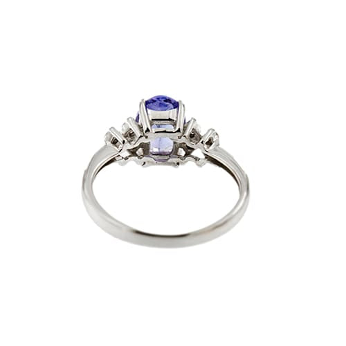 Bague Bague - Tanzanite et diamants en or blanc 18 ct 58 Facettes 38890