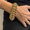 Bracelet Bracelet tank à maille entrelacée en or rose 18 ct 58 Facettes 36862