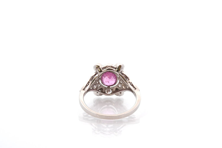 Bague 54 Bague Art déco rubis et diamants en platine 58 Facettes 27174