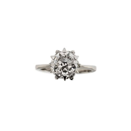 Bague 50 Bague solitaire - Diamants 1,78 ct en platine 950 58 Facettes 33443