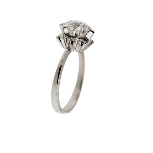 Bague 50 Bague solitaire - Diamants 1,78 ct en platine 950 58 Facettes 33443
