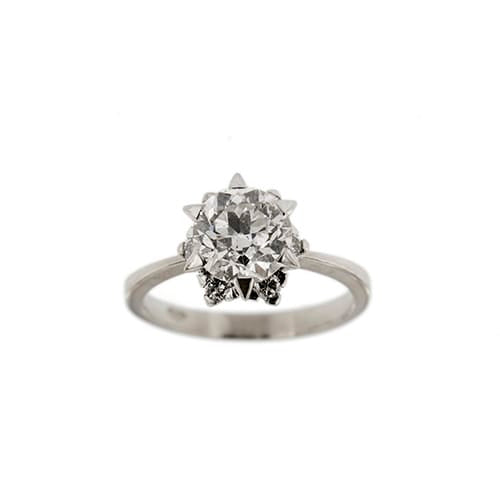 Bague 50 Bague solitaire - Diamants 1,78 ct en platine 950 58 Facettes 33443